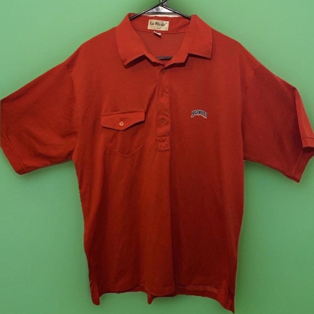 Vintage la mode Men's Backwoods Red Polo Shirt XL
